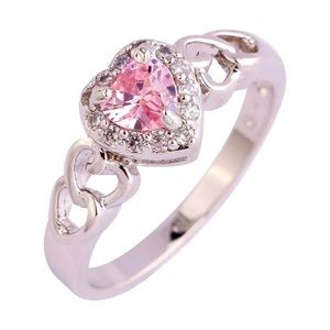 Pink Heart Diamond Ring size 6